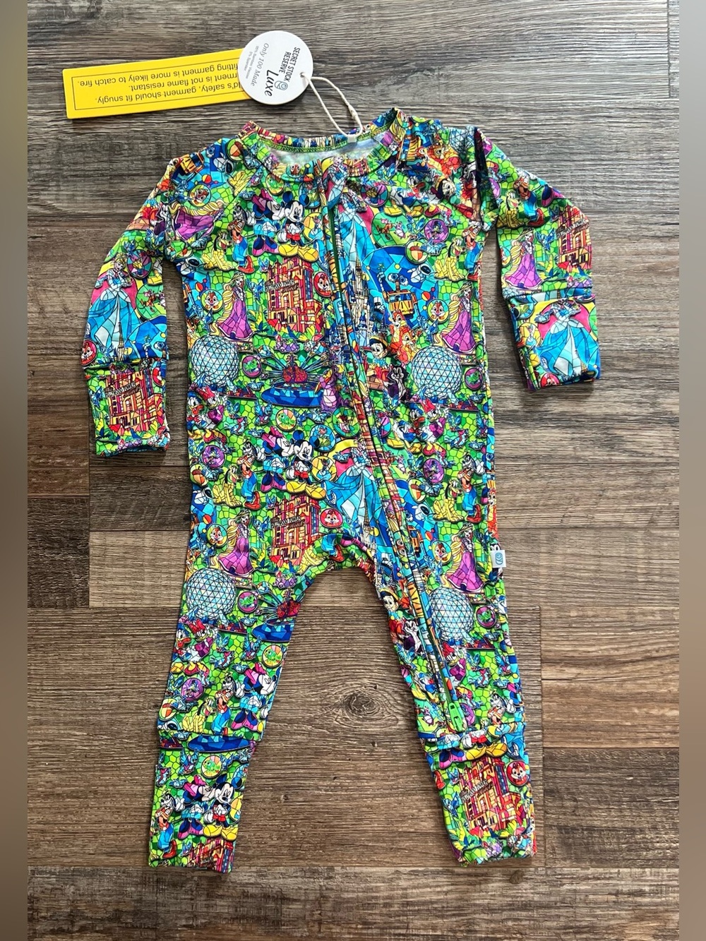 Secret Stock Reserve Luxe Disney Print Bamboo zippy NEW Size: 0-3 Item# 1420-3